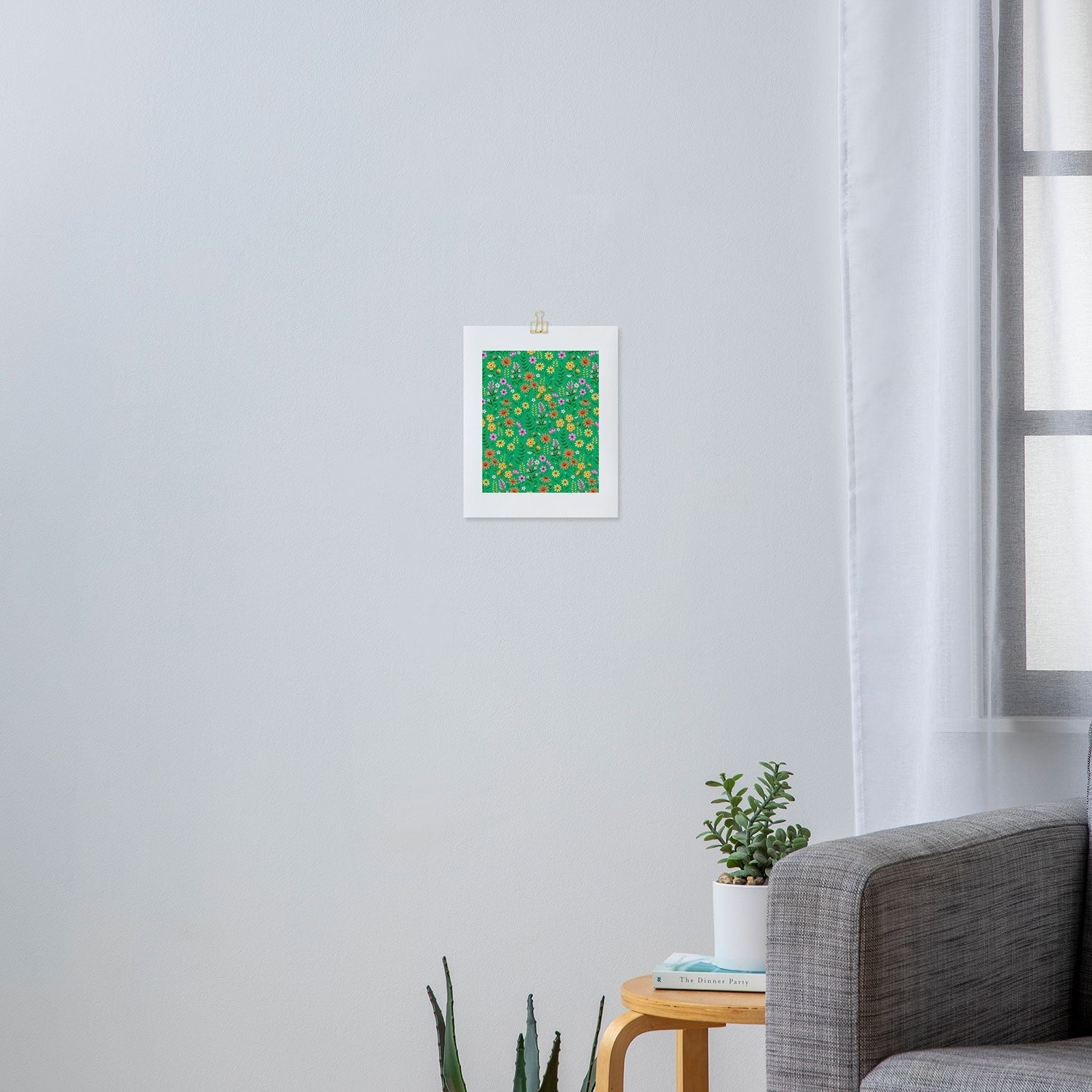 Pimlada Phuapradit Ditsy Spring Floral Green Art Print