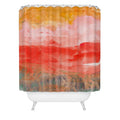 Iris Lehnhardt coral horizon Shower Curtain