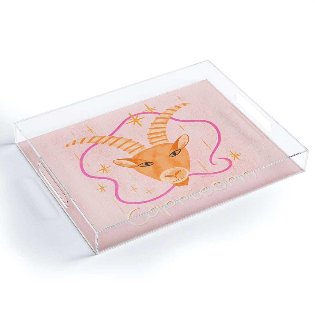 Little Om Zodiac Sign Capricorn Acrylic Tray