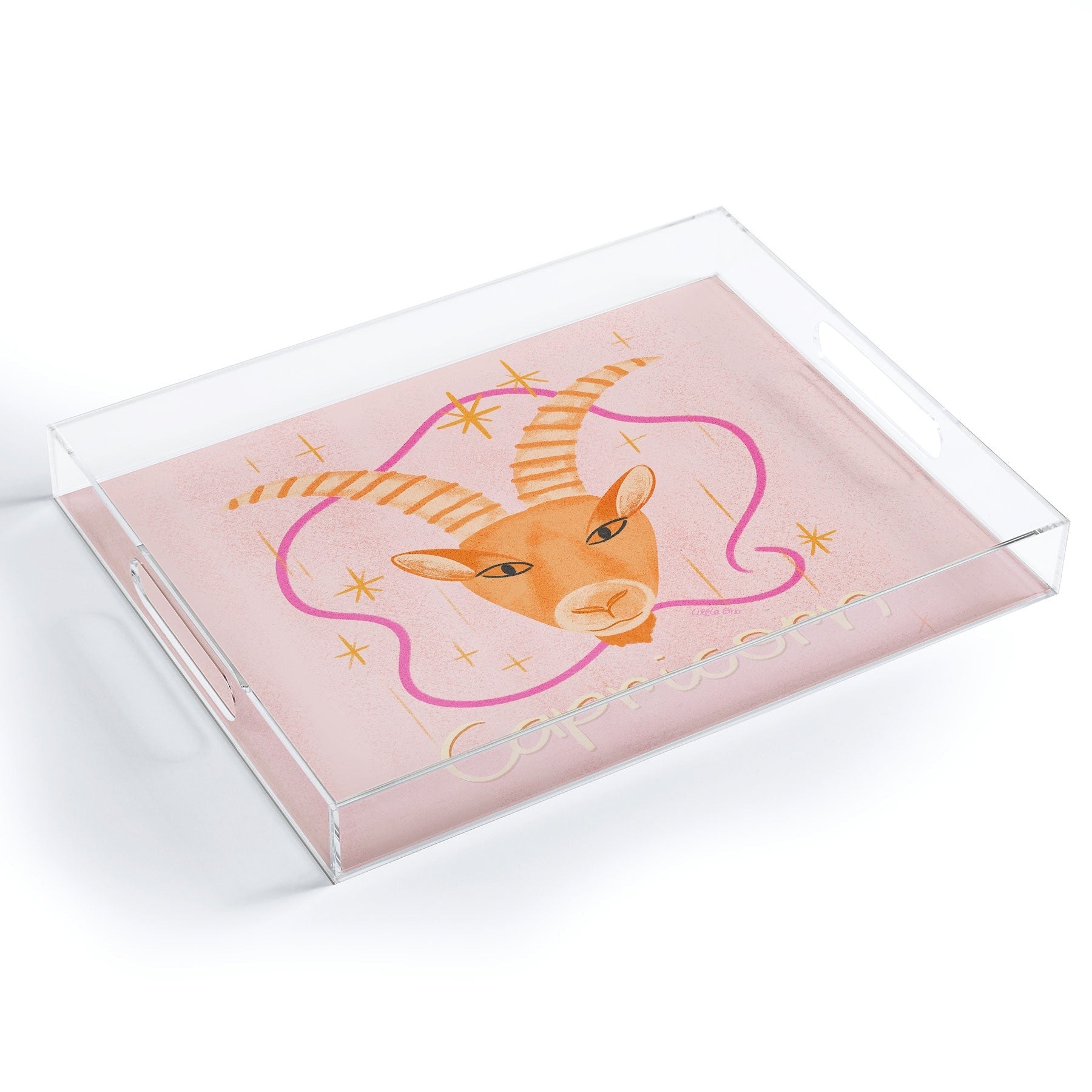 Little Om Zodiac Sign Capricorn Acrylic Tray