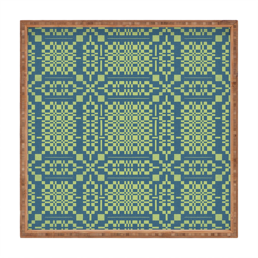 Marta Barragan Camarasa Nostalgic Grid Design Square Tray