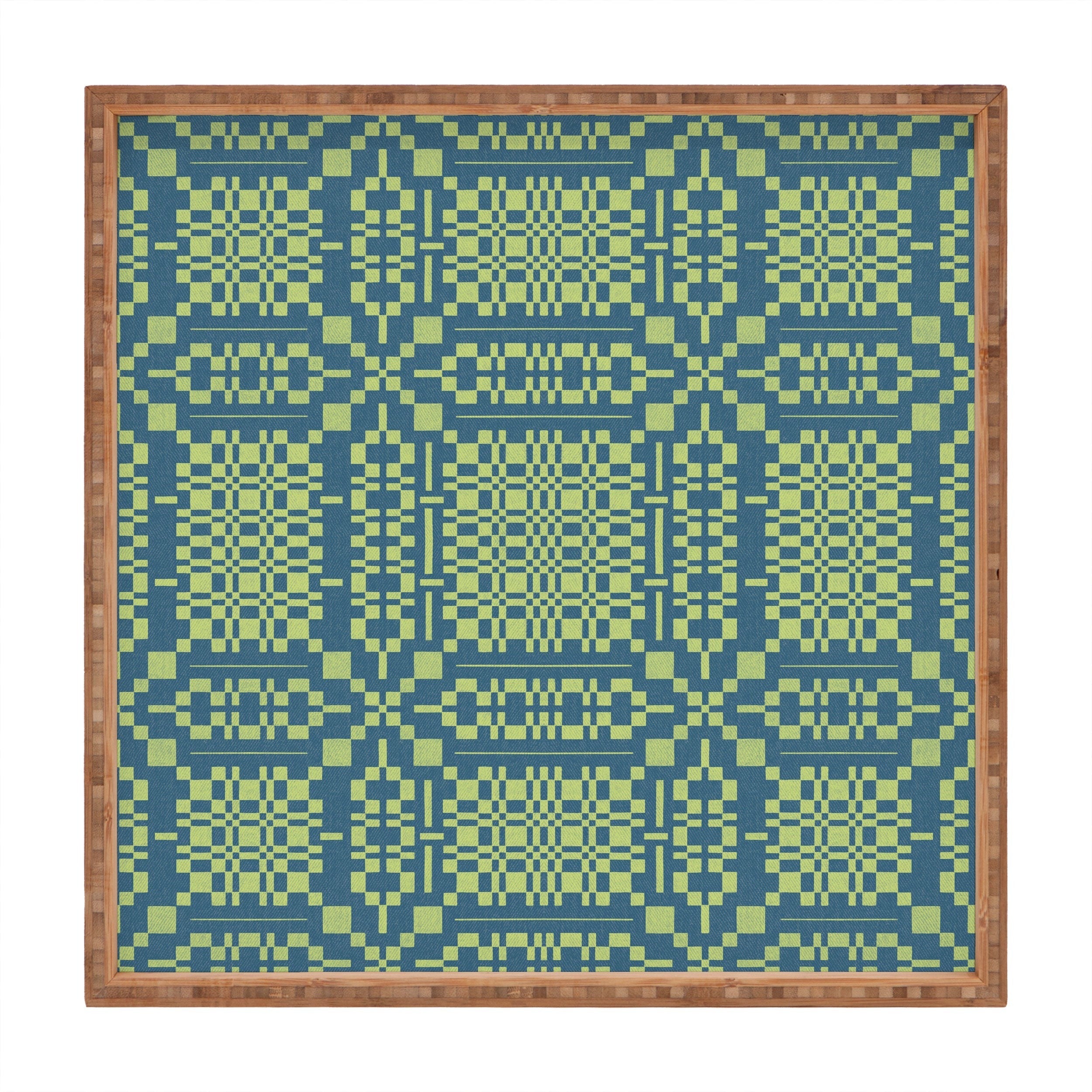 Marta Barragan Camarasa Nostalgic Grid Design Square Tray
