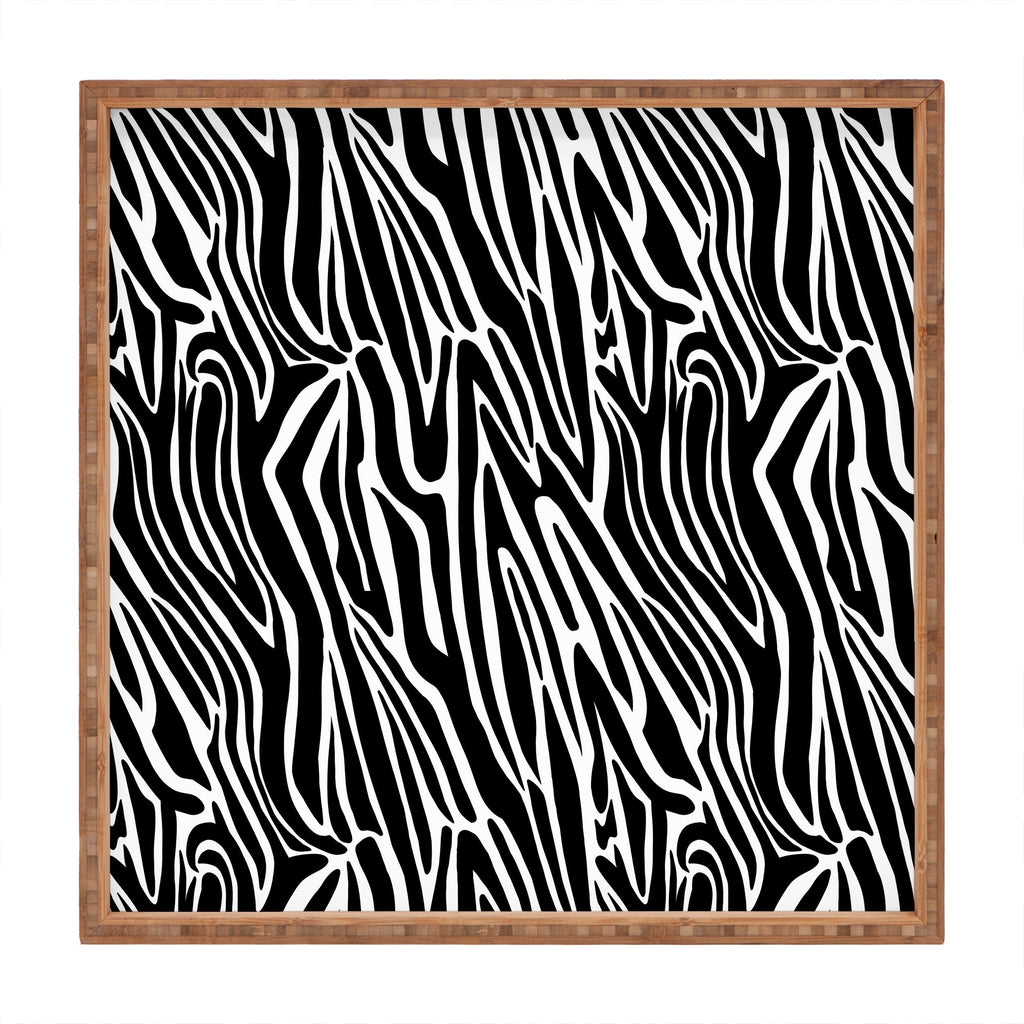 Jennifer Labre Wild Zebra Square Tray