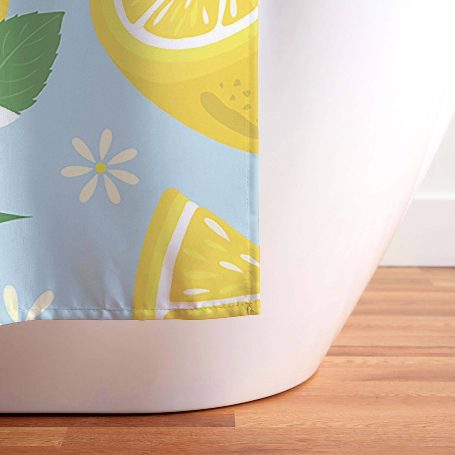 Design by Spark Lemony Fresh Florals Shower Curtain