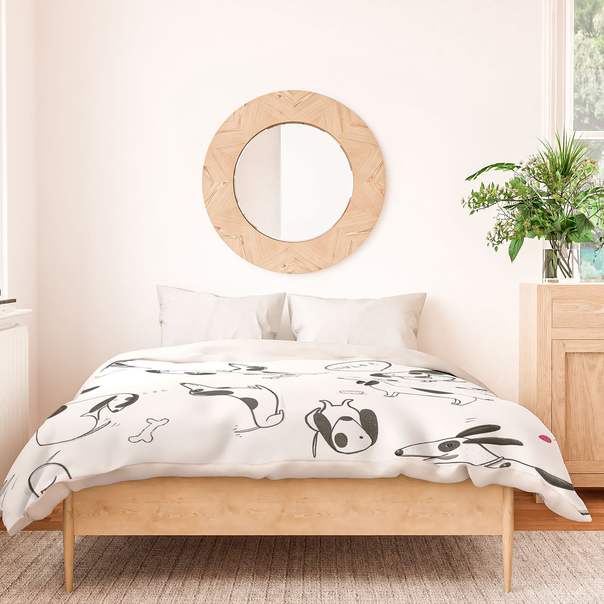 Isa Zapata Doxie Duvet Cover
