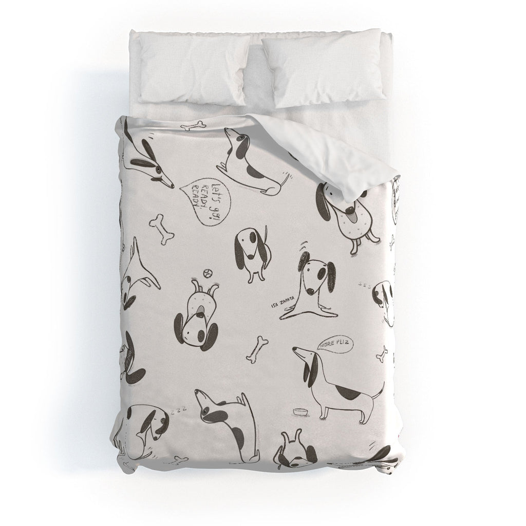 Isa Zapata Doxie Duvet Cover