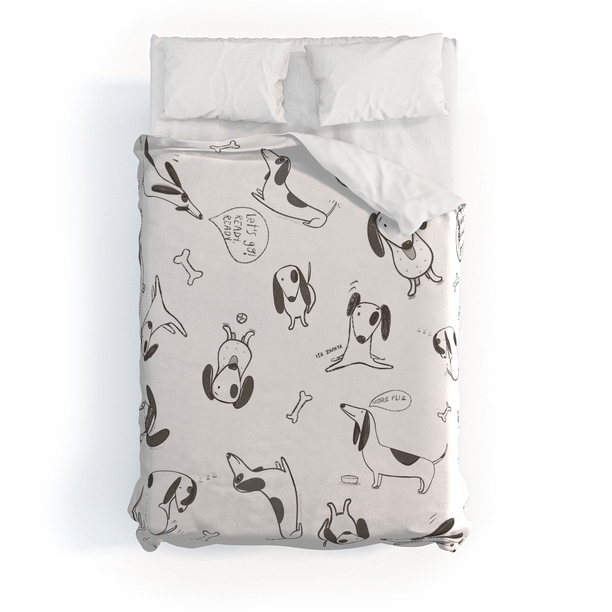 Isa Zapata Doxie Duvet Cover