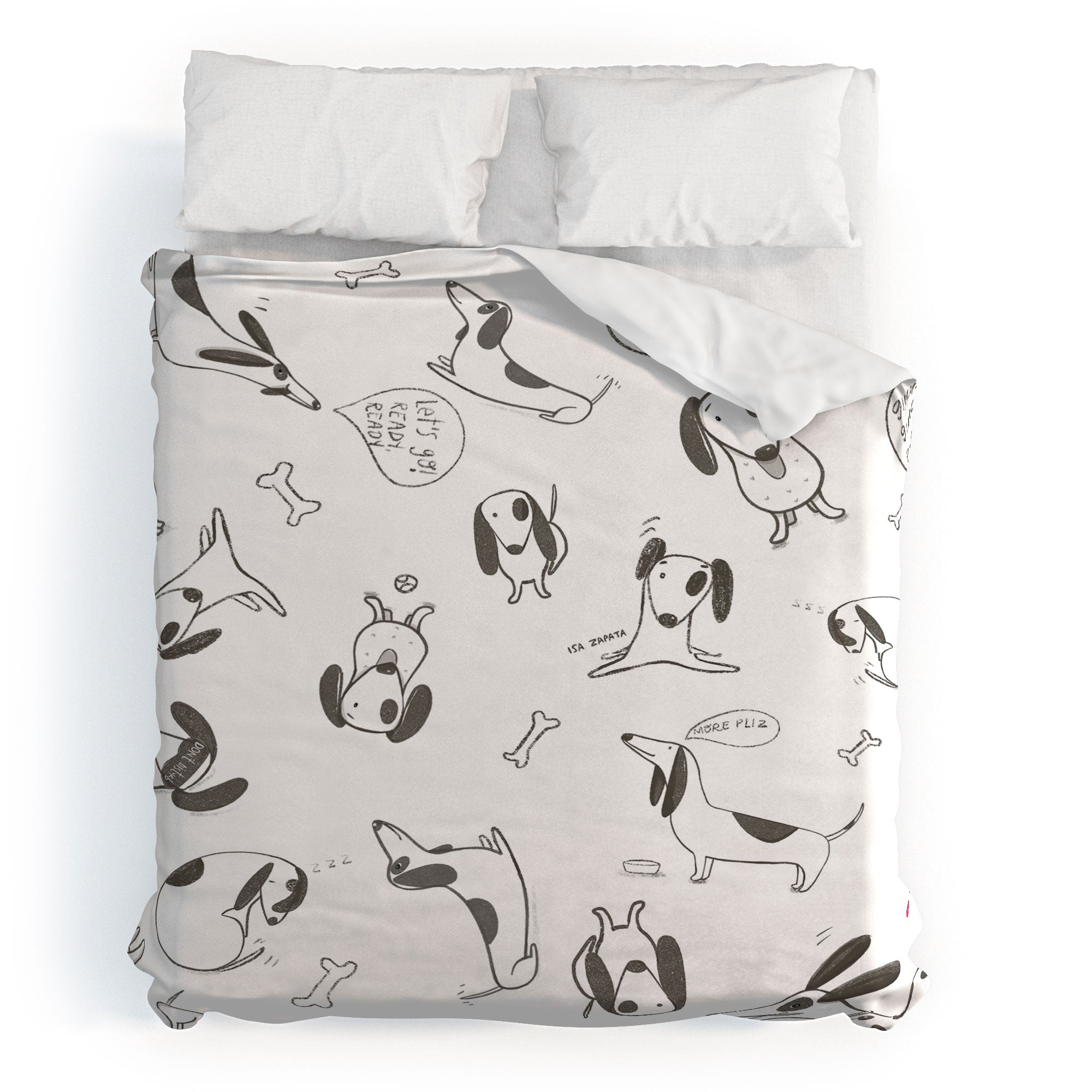 Isa Zapata Doxie Duvet Cover