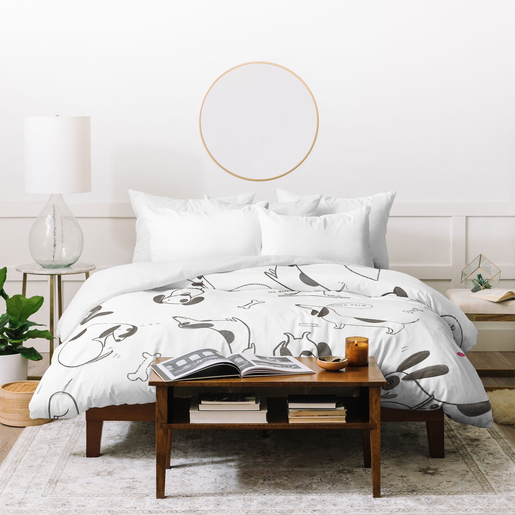 Isa Zapata Doxie Duvet Cover