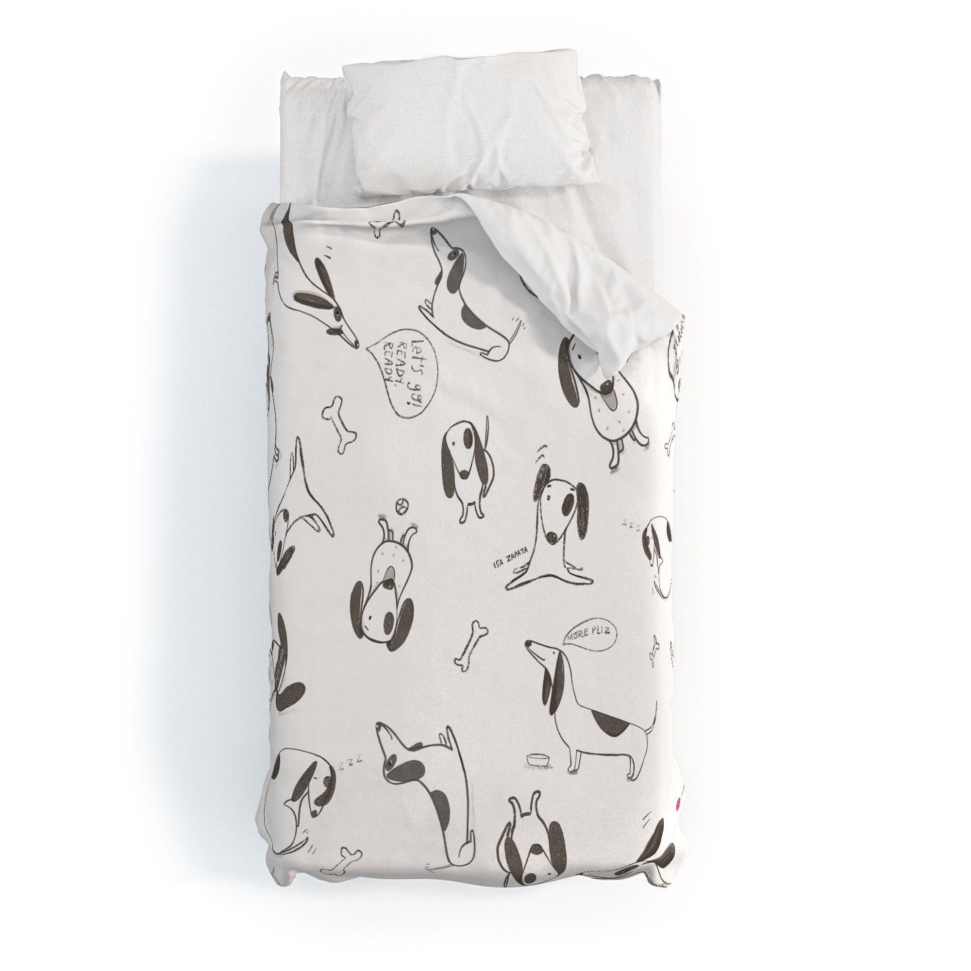 Isa Zapata Doxie Duvet Cover