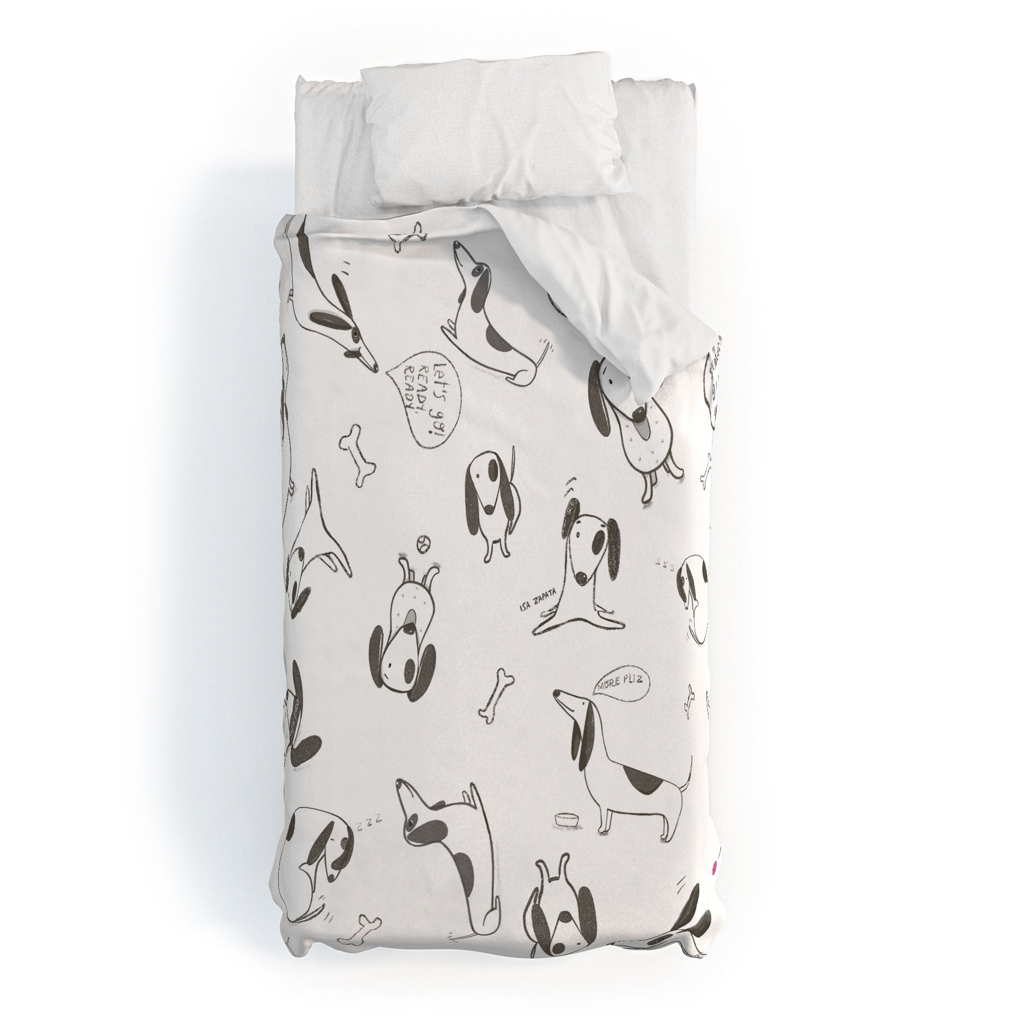 Isa Zapata Doxie Duvet Cover