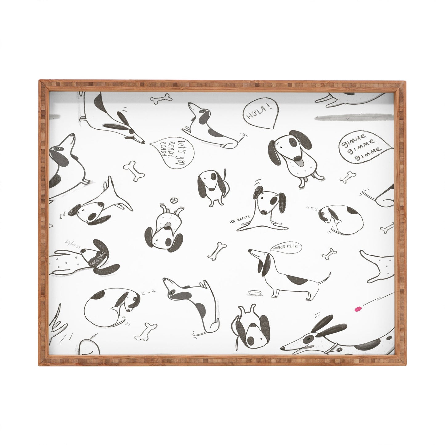 Isa Zapata Doxie Rectangular Tray