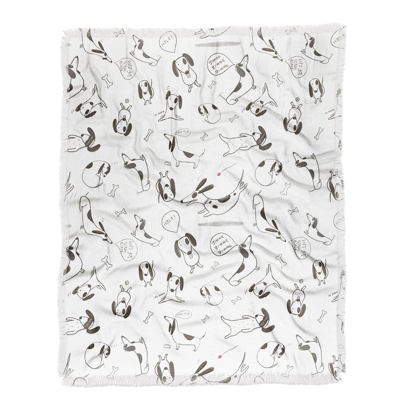 Isa Zapata Doxie Throw Blanket