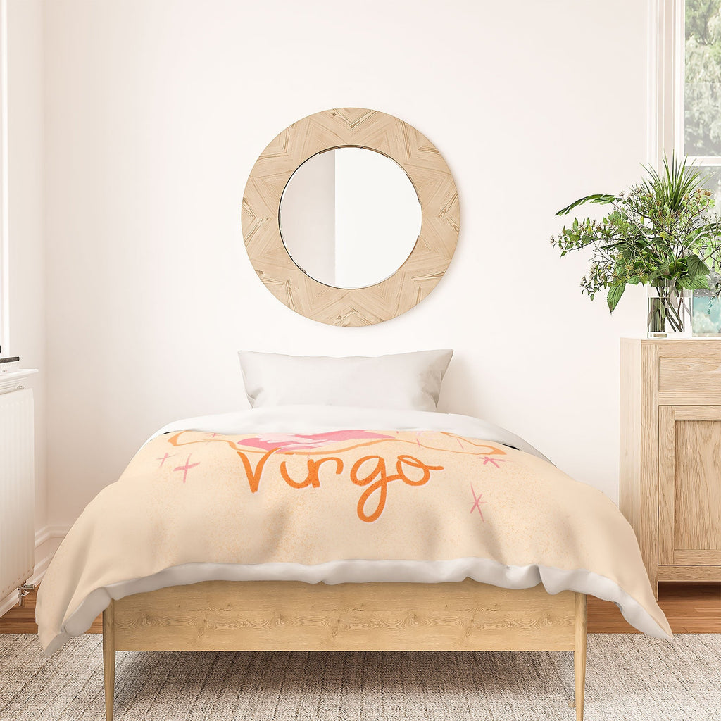 Little Om Zodiac Sign Virgo Duvet Cover