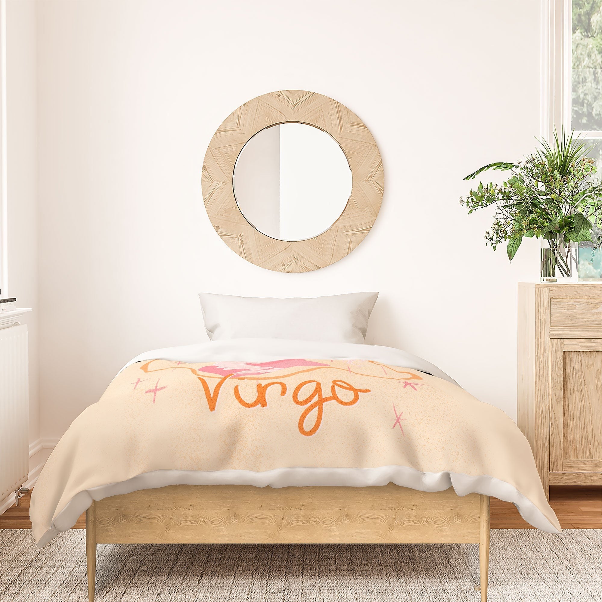 Little Om Zodiac Sign Virgo Duvet Cover