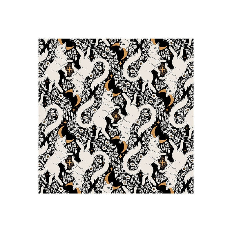 Avenie Celestial Cats Gold Art Print