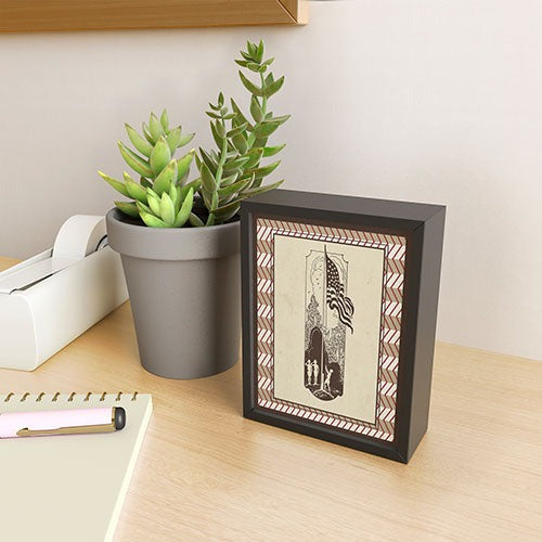 DENY Designs Flag Raisers Striped Square Framed Mini Art Print