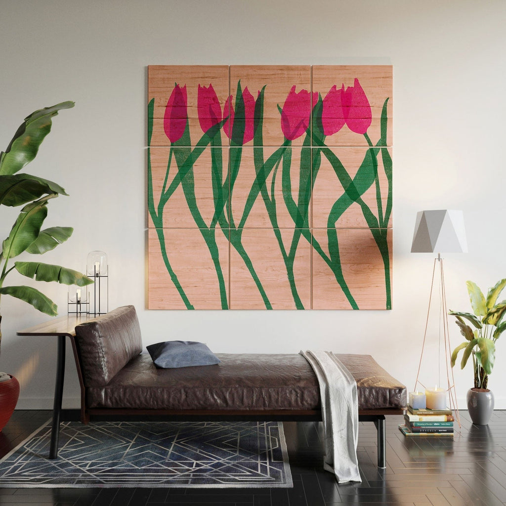 Garima Dhawan tulips 14 Wood Wall Mural