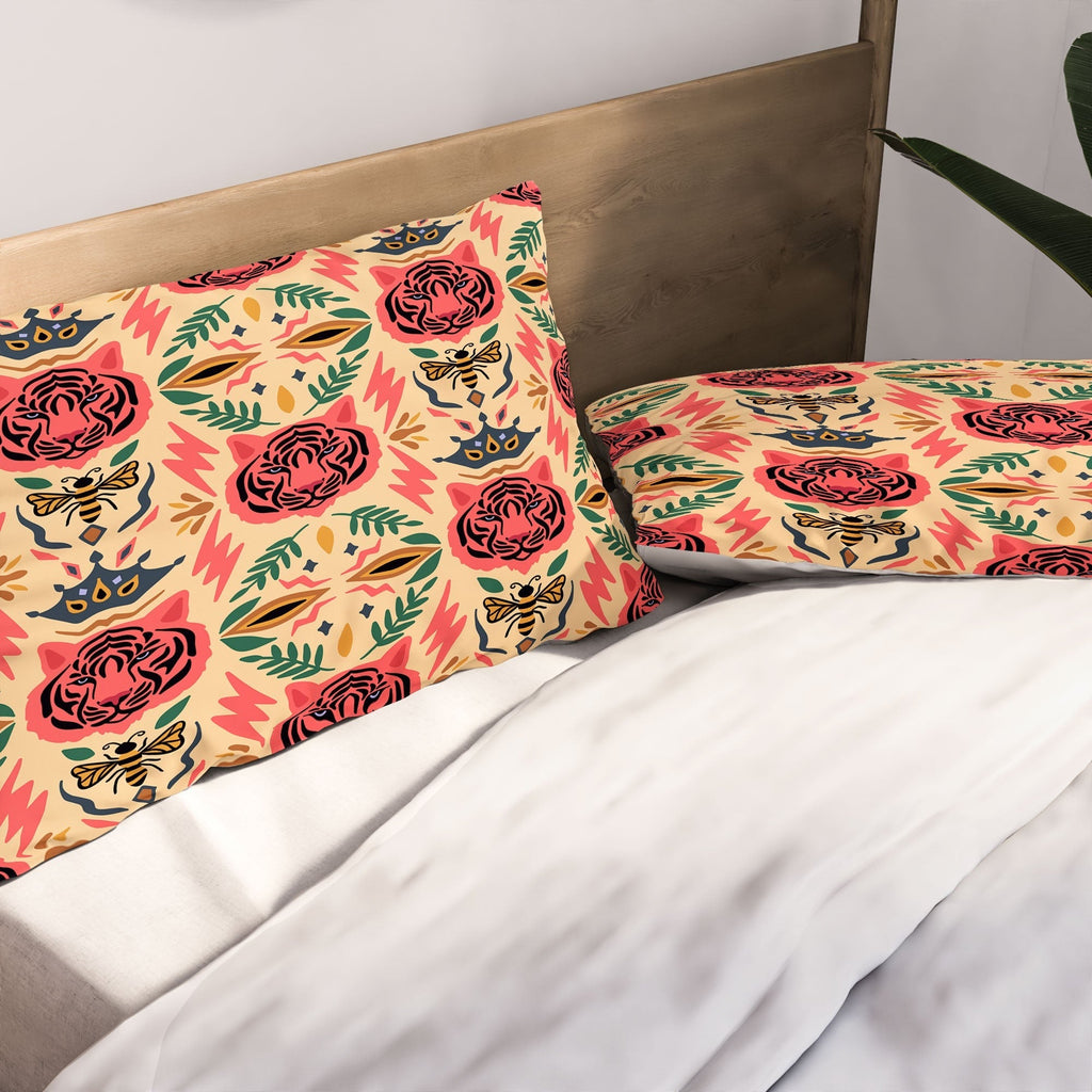 Design by Spark Tigress Queen Bee Pillow Shams