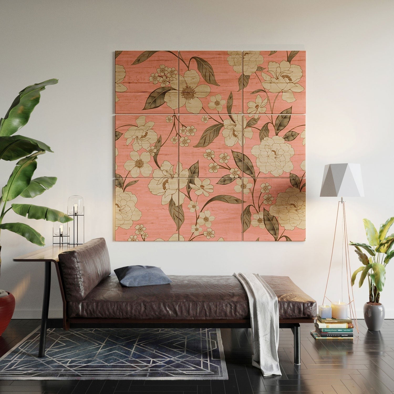 Gabriela Fuente Roberta in Pink Wood Wall Mural