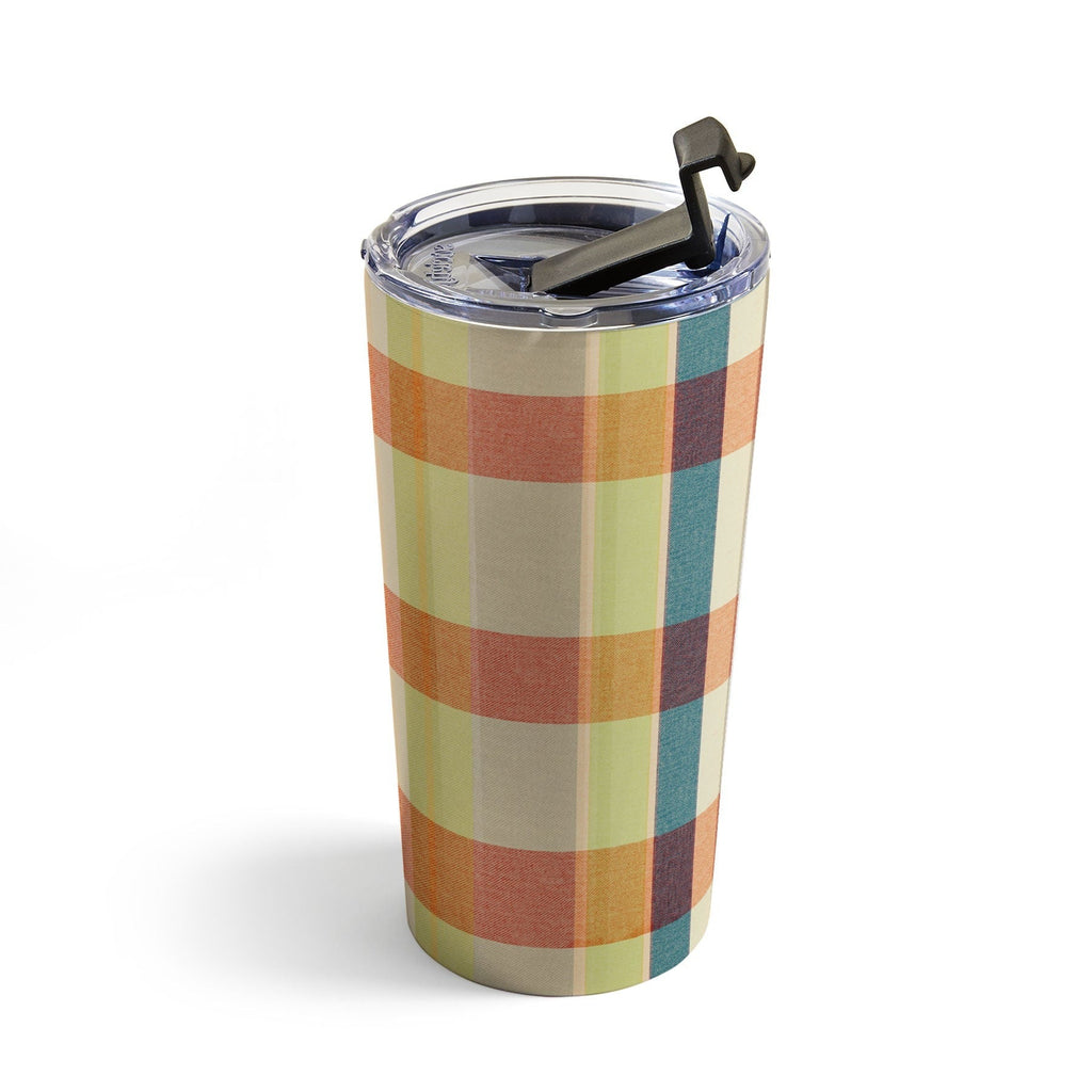 Marta Barragan Camarasa Retro Picnic Plaid Warm Tones Travel Mug