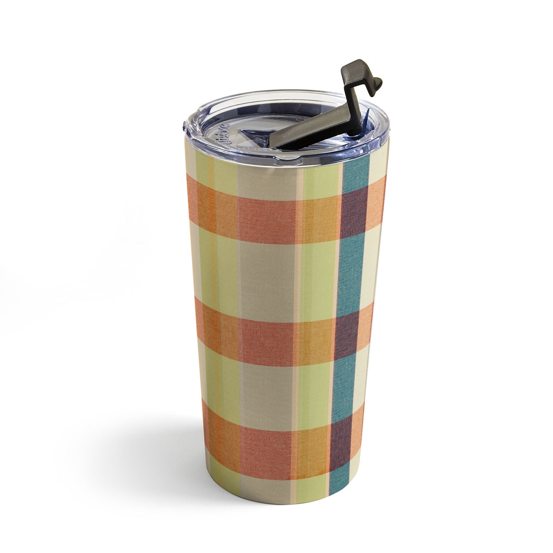 Marta Barragan Camarasa Retro Picnic Plaid Warm Tones Travel Mug