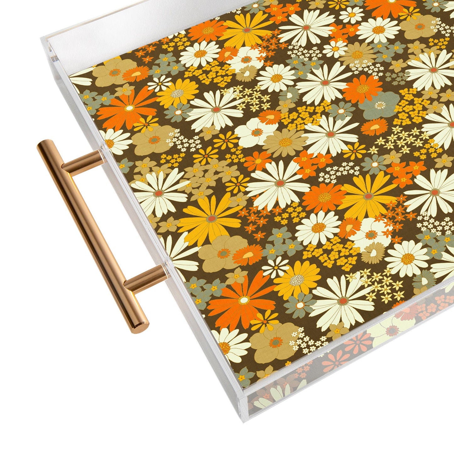 Iveta Abolina 70s Florals Acrylic Tray