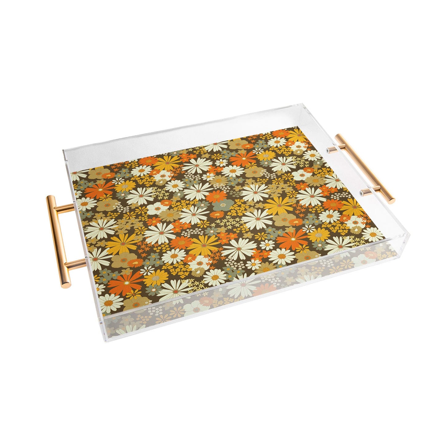 Iveta Abolina 70s Florals Acrylic Tray