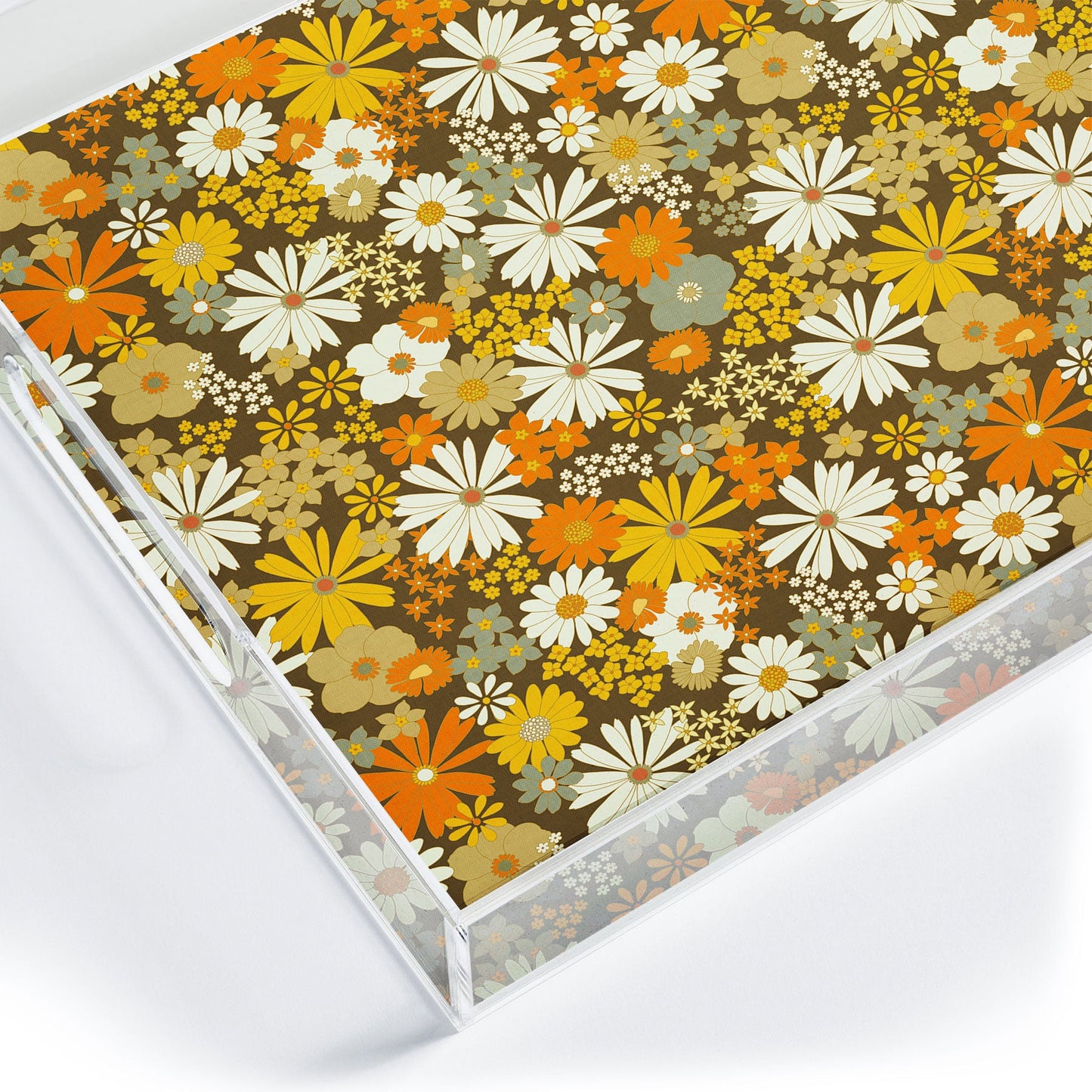 Iveta Abolina 70s Florals Acrylic Tray