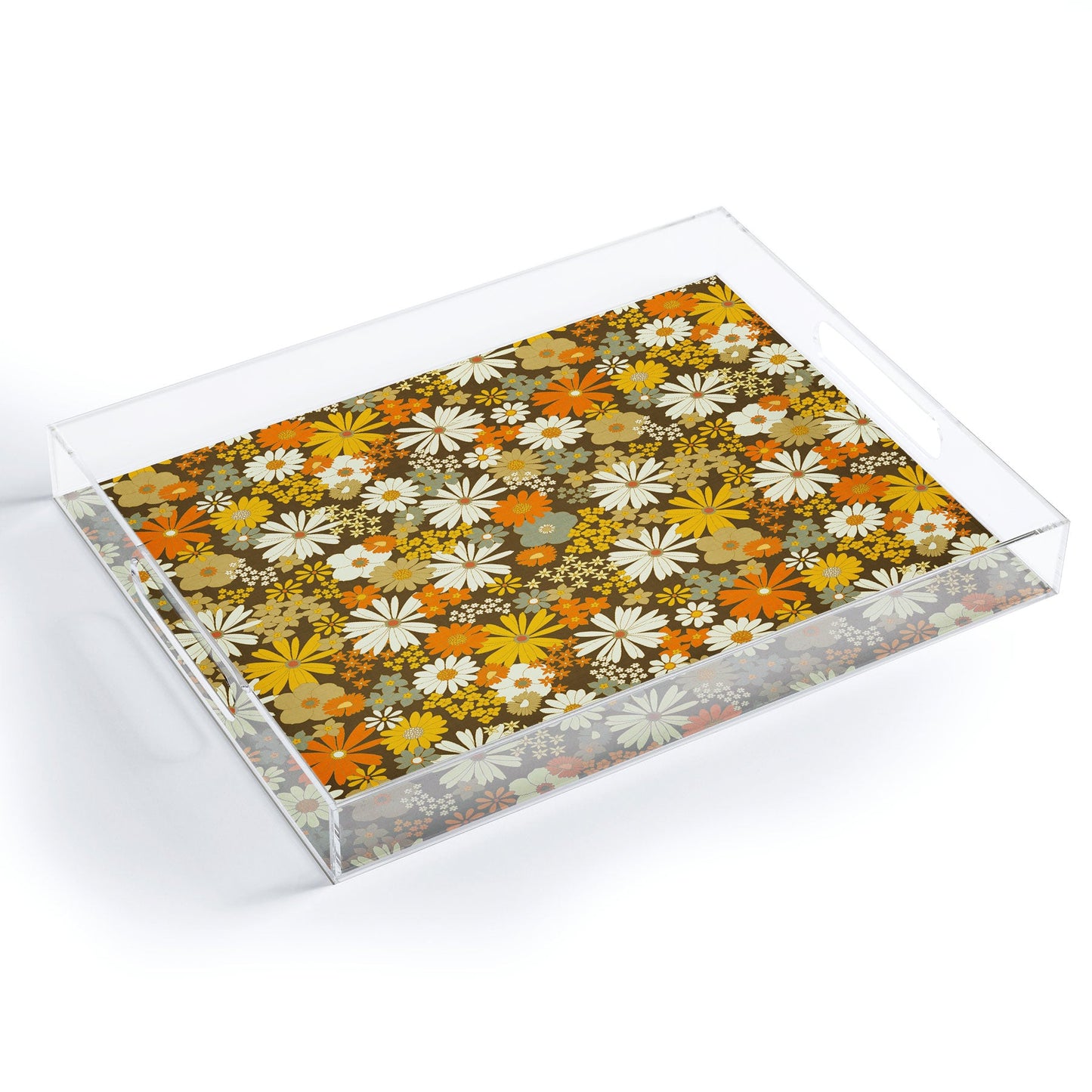Iveta Abolina 70s Florals Acrylic Tray