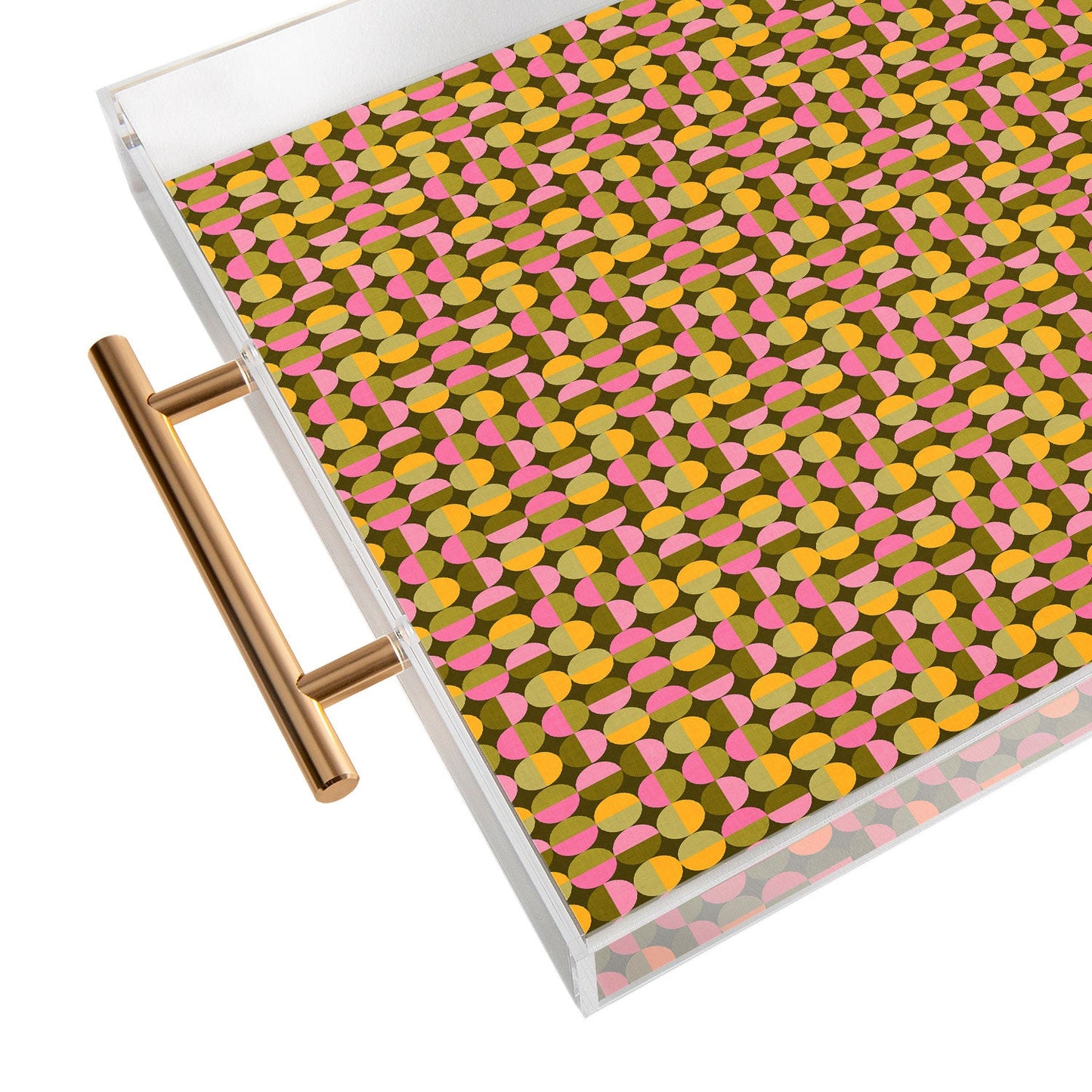 Iveta Abolina 70s Geometric Tile Acrylic Tray