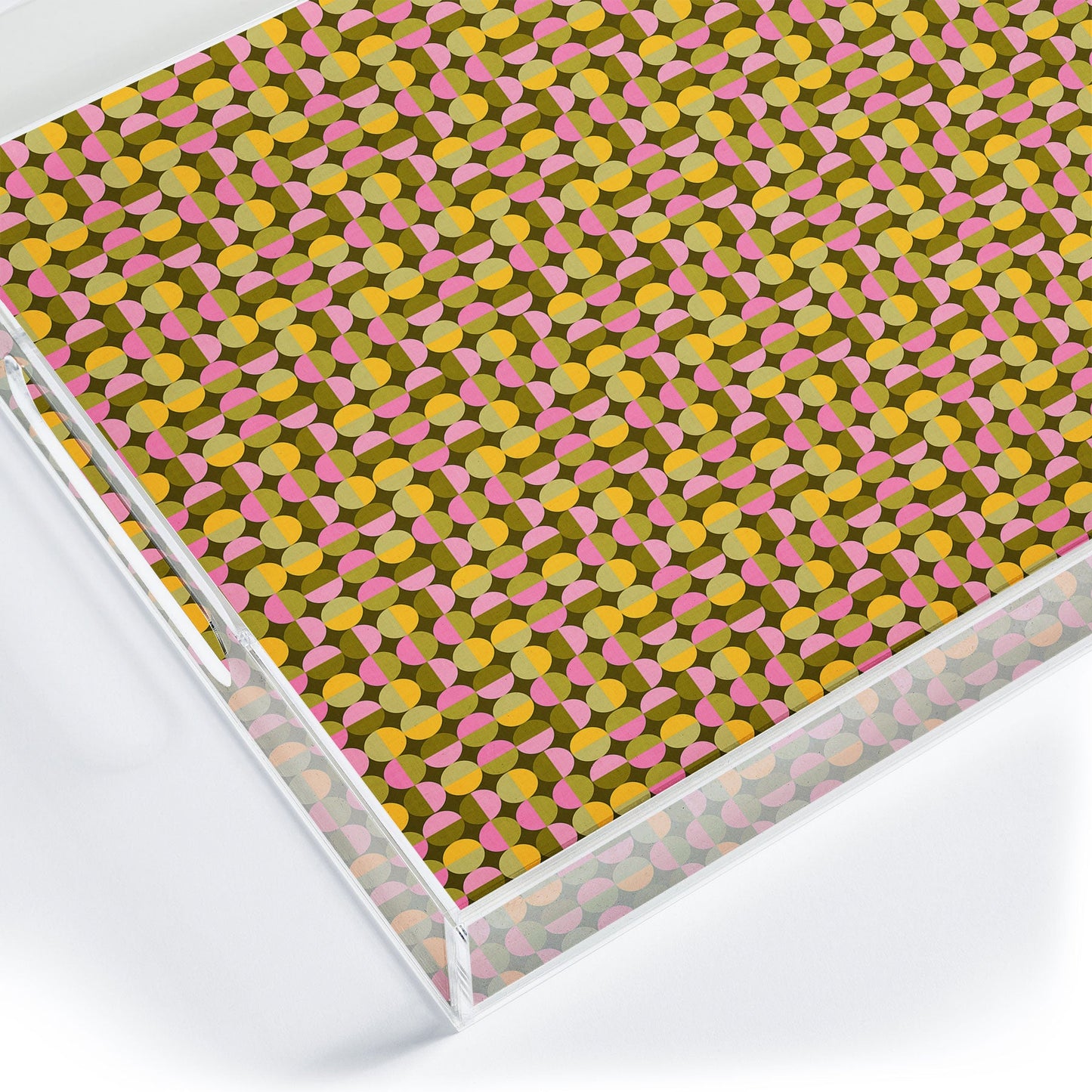 Iveta Abolina 70s Geometric Tile Acrylic Tray