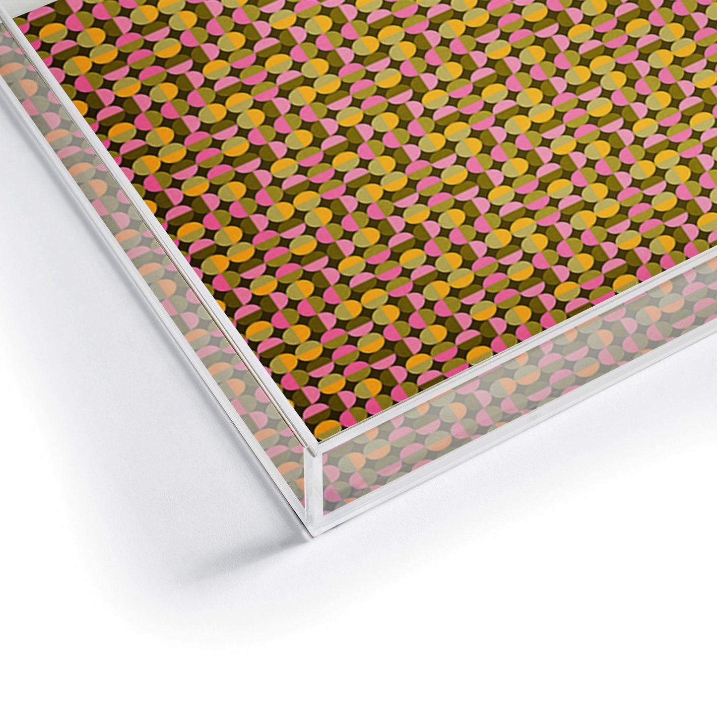Iveta Abolina 70s Geometric Tile Acrylic Tray