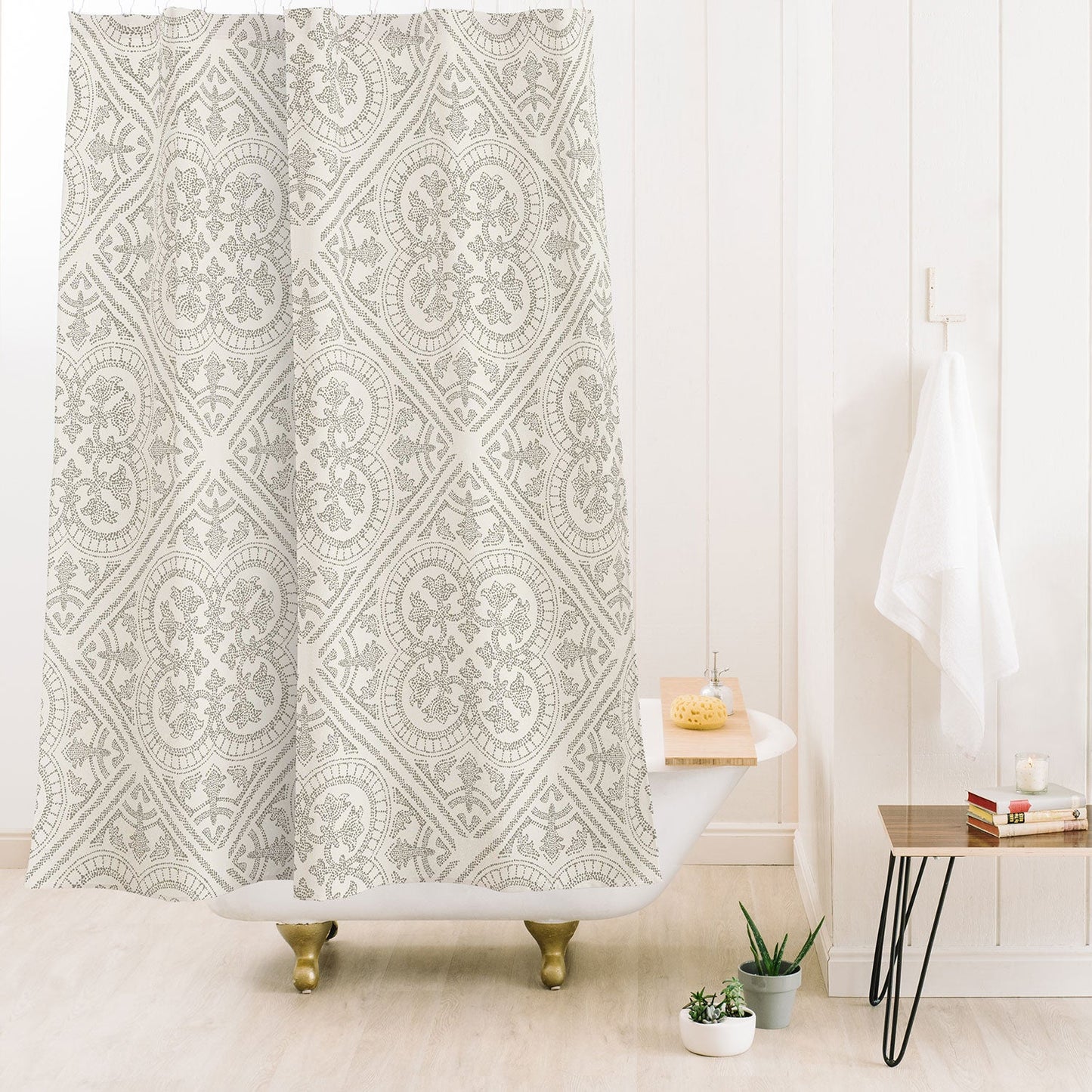 Iveta Abolina Anissa Cream Shower Curtain