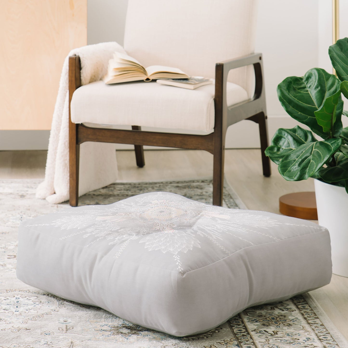 Iveta Abolina Bermuda Rose Floor Pillow Square