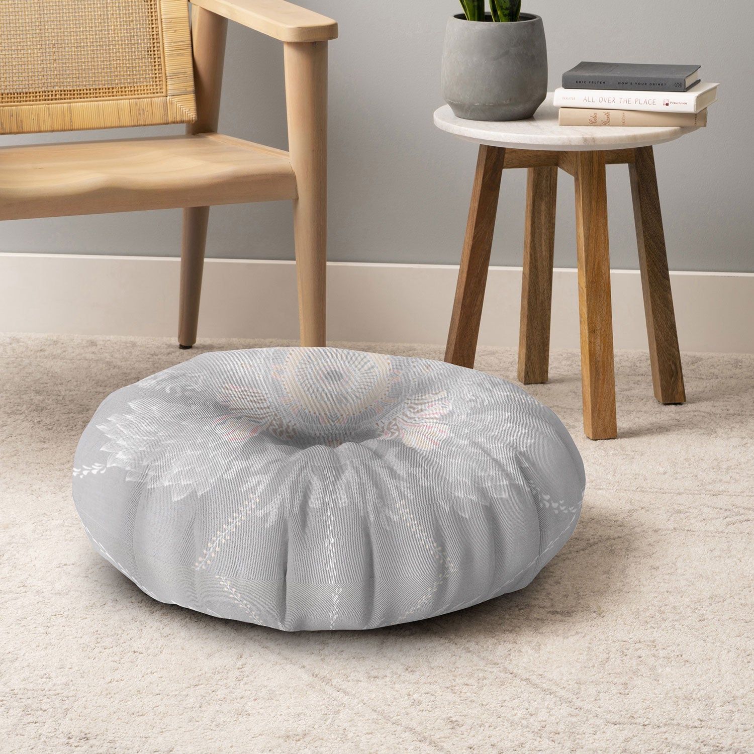 Iveta Abolina Bermuda Rose Floor Pillow Round