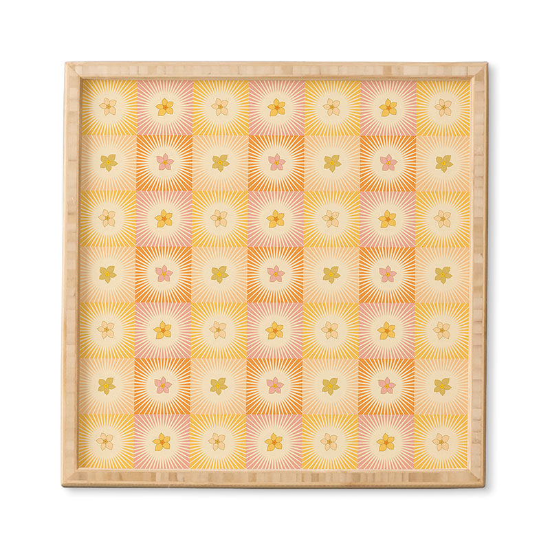 Iveta Abolina Cheerful Sun Check Framed Wall Art