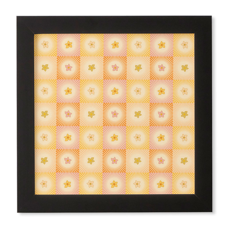 Iveta Abolina Cheerful Sun Check Framed Wall Art