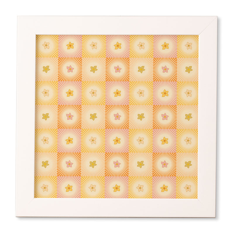 Iveta Abolina Cheerful Sun Check Framed Wall Art