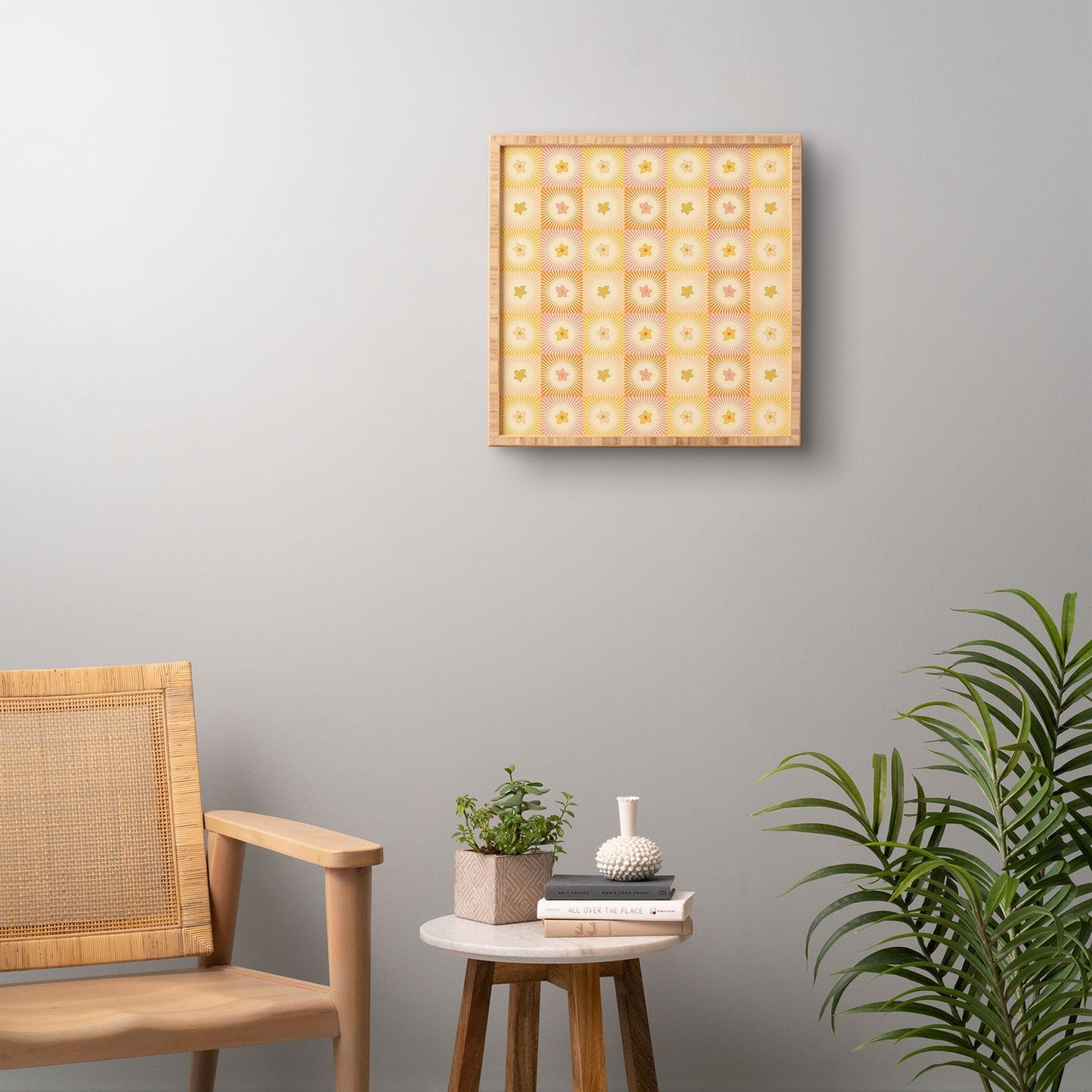 Iveta Abolina Cheerful Sun Check Framed Wall Art