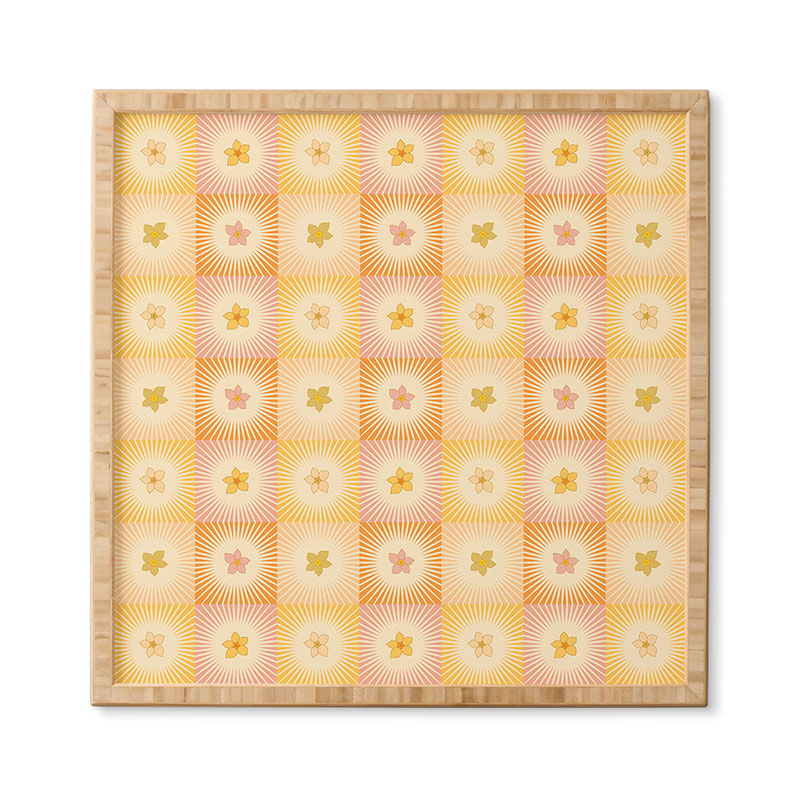 Iveta Abolina Cheerful Sun Check Framed Wall Art