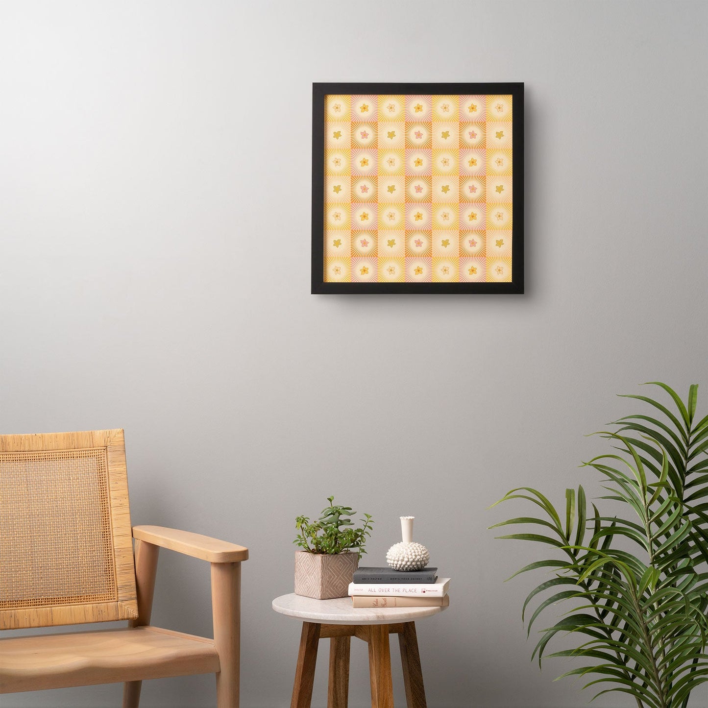 Iveta Abolina Cheerful Sun Check Framed Wall Art