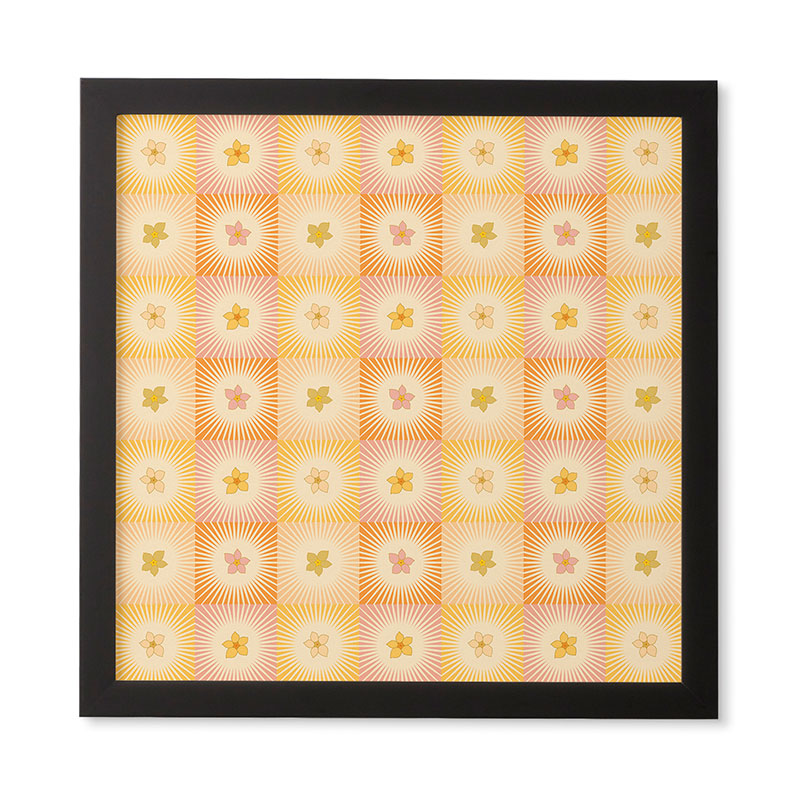 Iveta Abolina Cheerful Sun Check Framed Wall Art