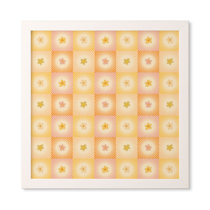 Iveta Abolina Cheerful Sun Check Framed Wall Art