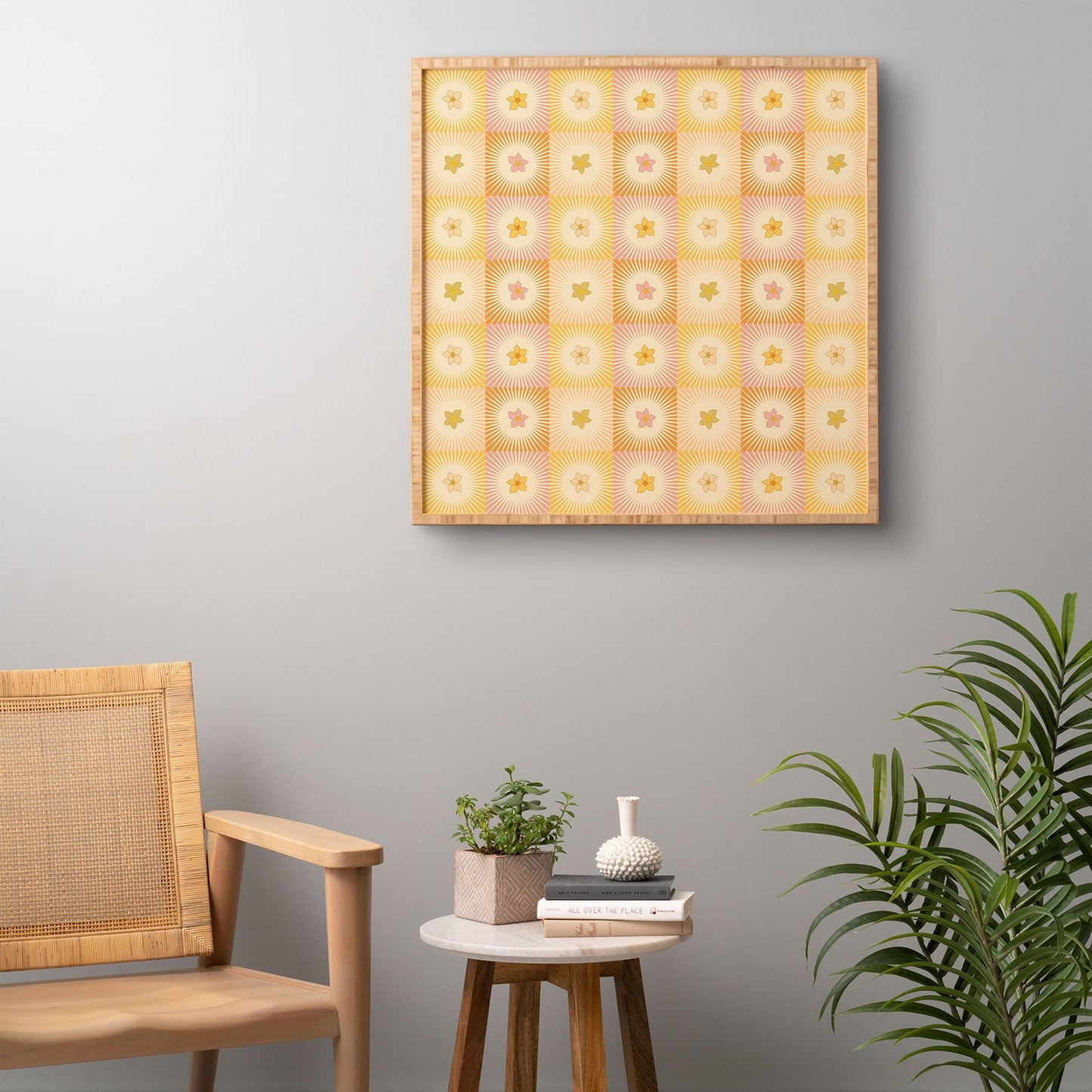 Iveta Abolina Cheerful Sun Check Framed Wall Art