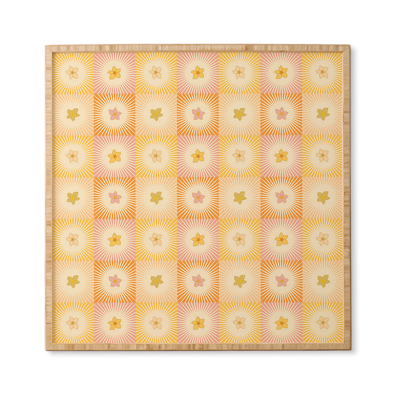 Iveta Abolina Cheerful Sun Check Framed Wall Art