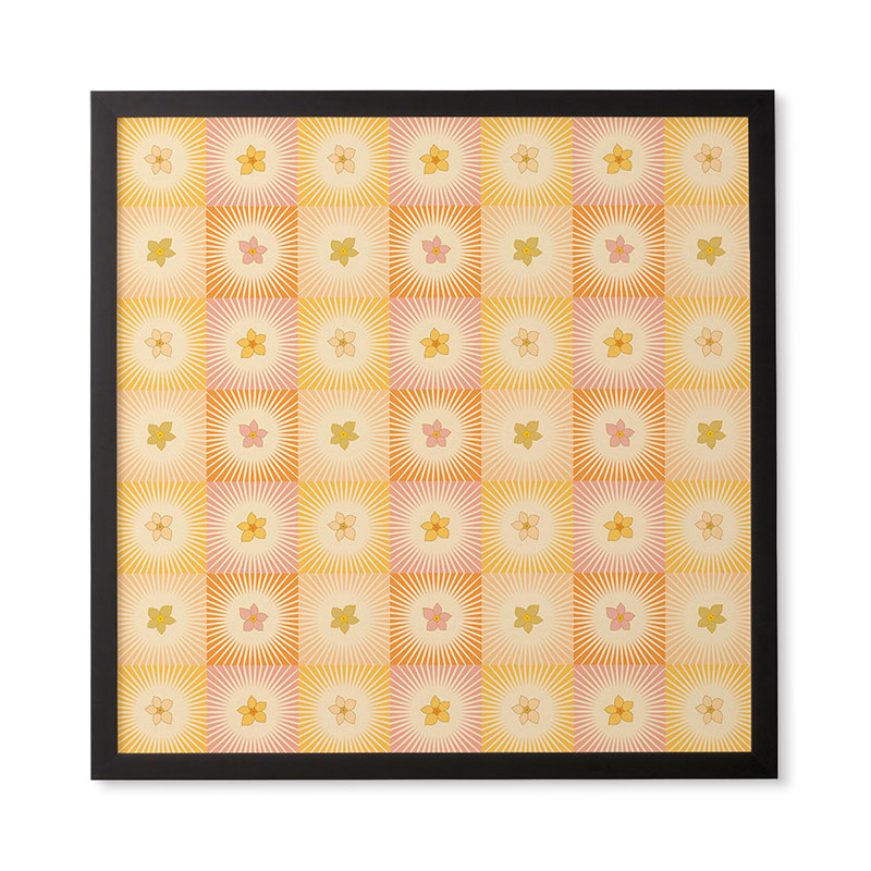 Iveta Abolina Cheerful Sun Check Framed Wall Art