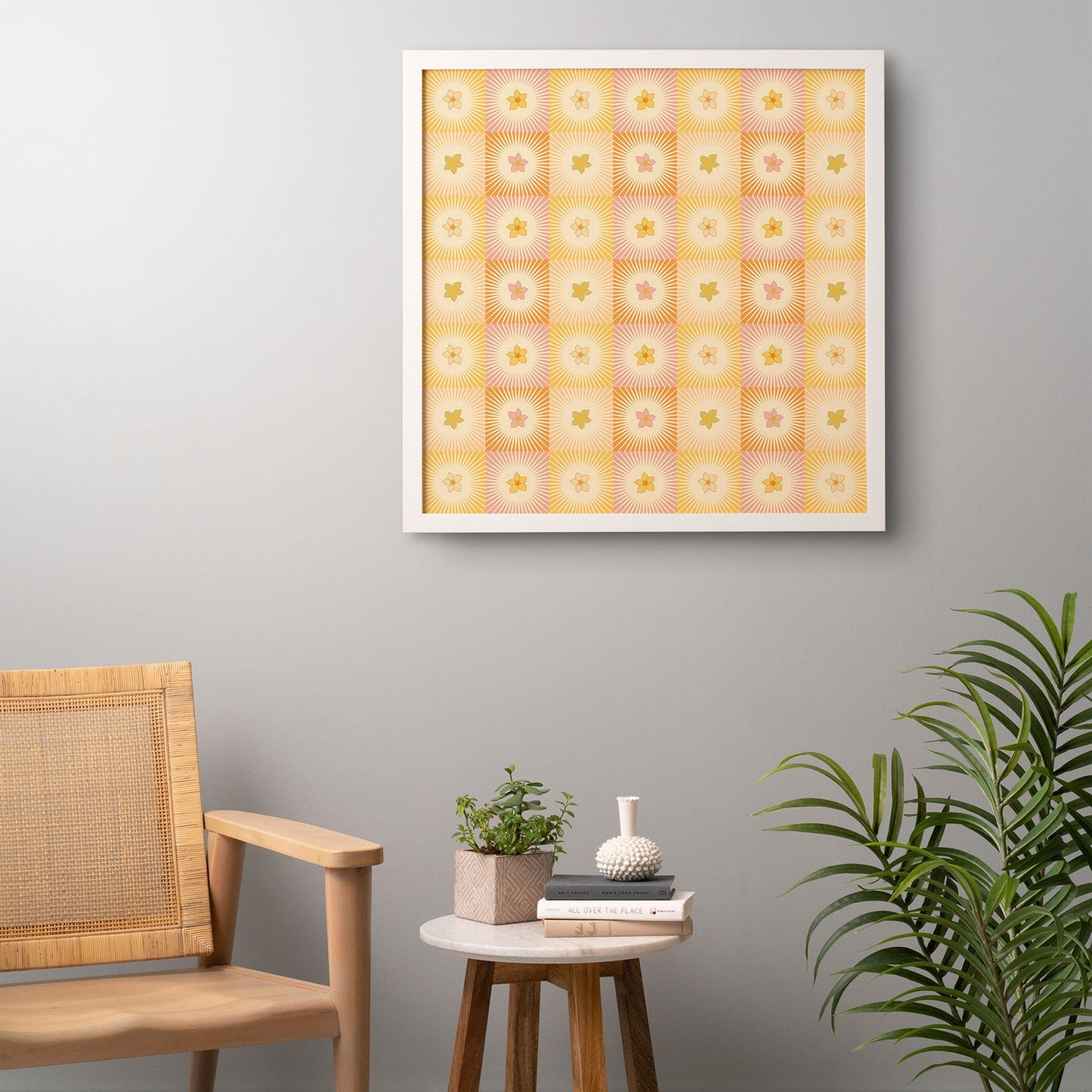 Iveta Abolina Cheerful Sun Check Framed Wall Art