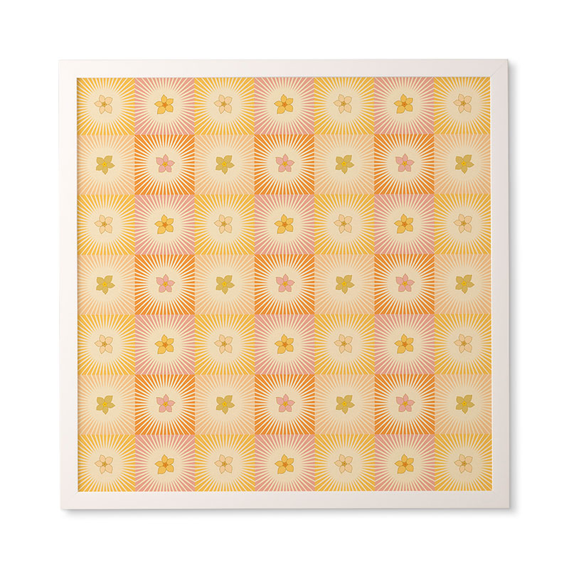 Iveta Abolina Cheerful Sun Check Framed Wall Art
