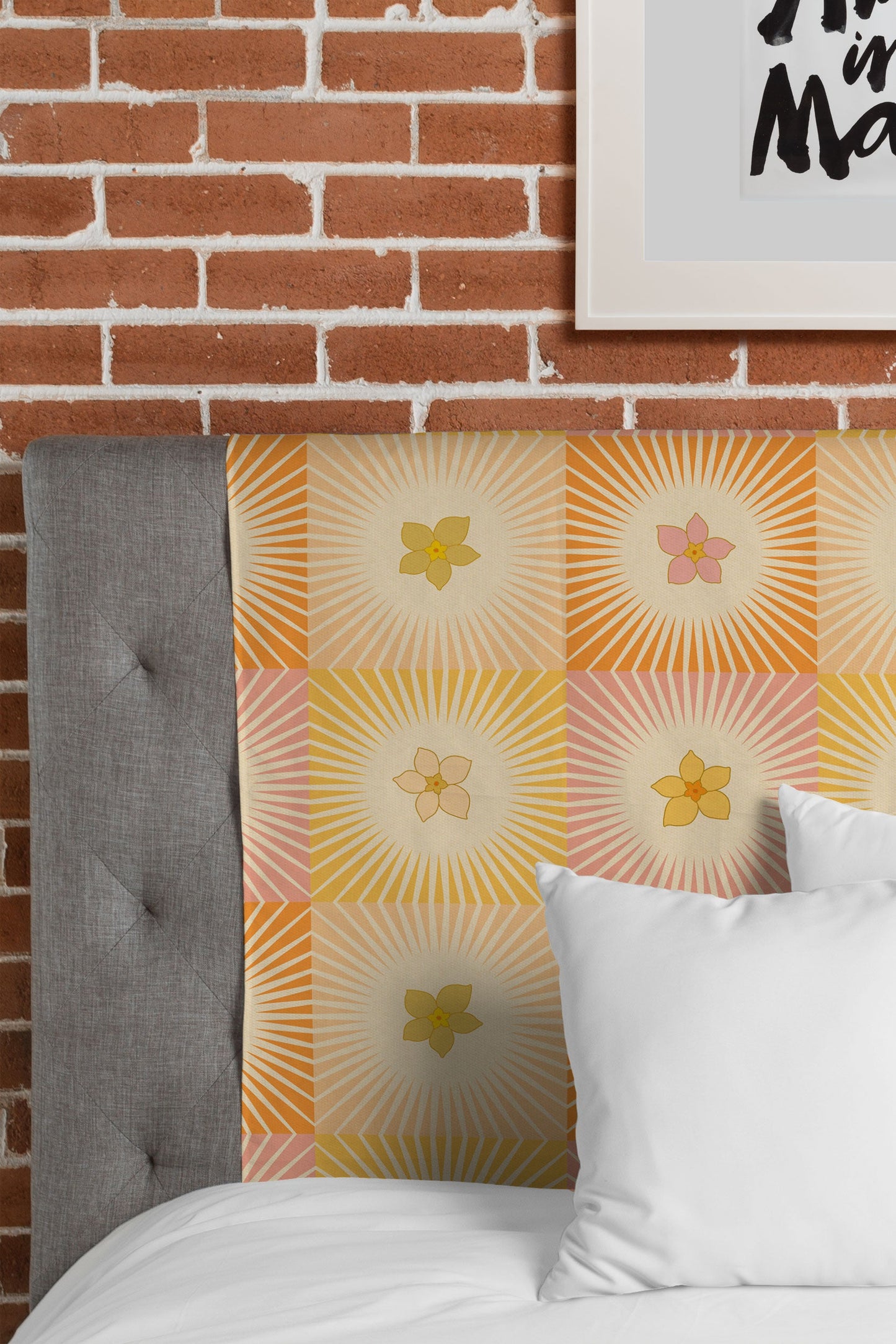 Iveta Abolina Cheerful Sun Check Tapestry